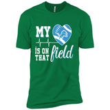 Detroit Lions Football My Heart is on that Field - Premium Short Sleeve T-Shirt