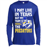 I May Live In Texas But My Team Is The Predators - Canvas Long Sleeve T-Shirt