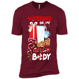 Working On My Santa Body Funny Christmas Gift Sleeve Xmas - Premium Short Sleeve T-Shirt