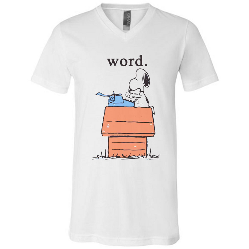Snoopy Word - Canvas Unisex V-Neck