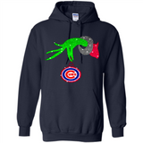 GRINCH HAND HOLDING CHICAGO CUBS GLITTER CHRISTMAS PINGPONG