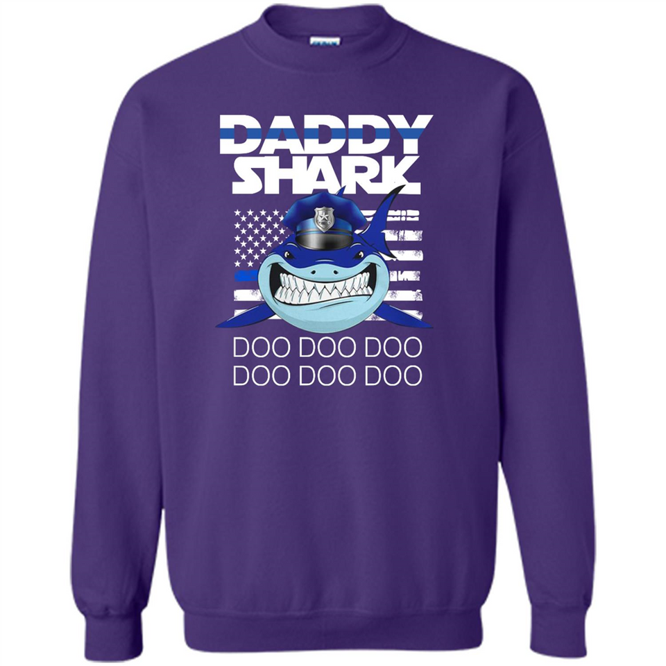 Police Daddy Shark Blue Line Tee