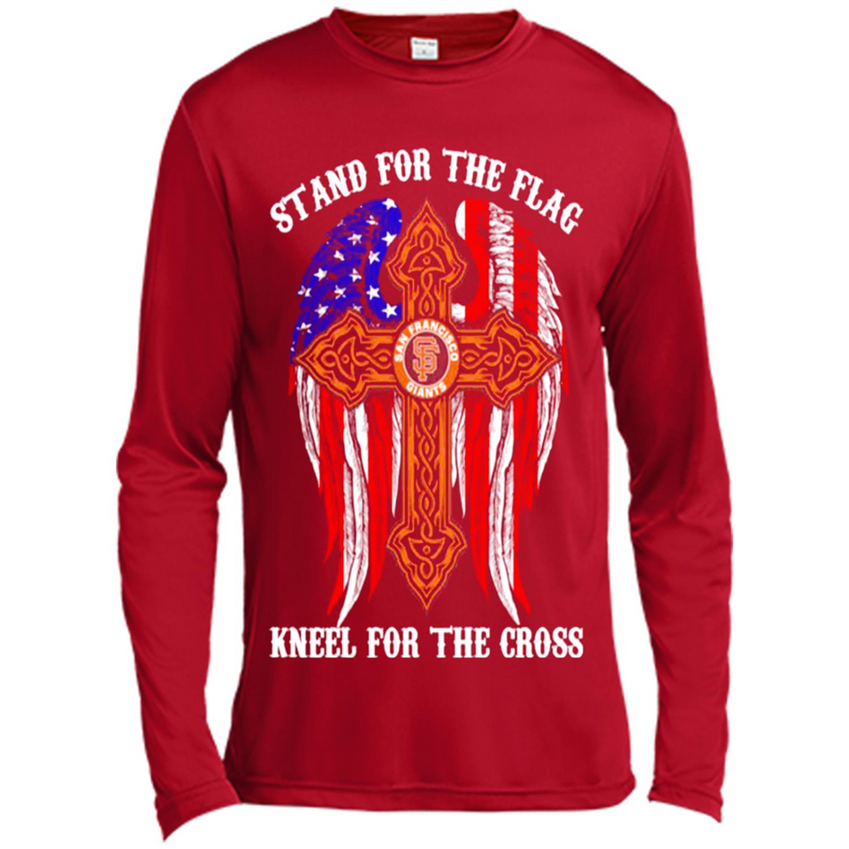 Francisco Giants - stand for the flag kneel for the cross