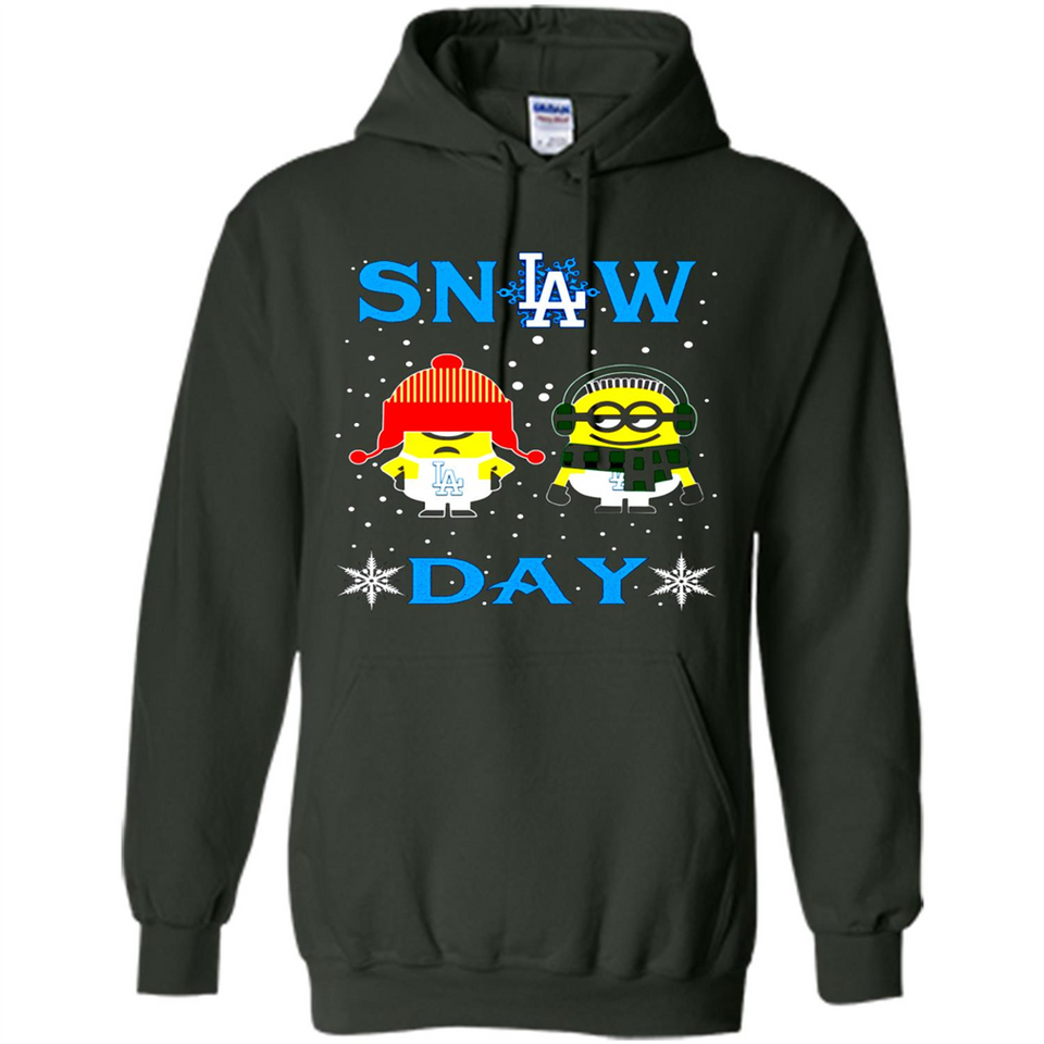 Snow Day Shirt For Los Angeles Dodgers Vs Minion Fans pingpong
