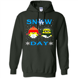 Snow Day Shirt For Los Angeles Dodgers Vs Minion Fans pingpong