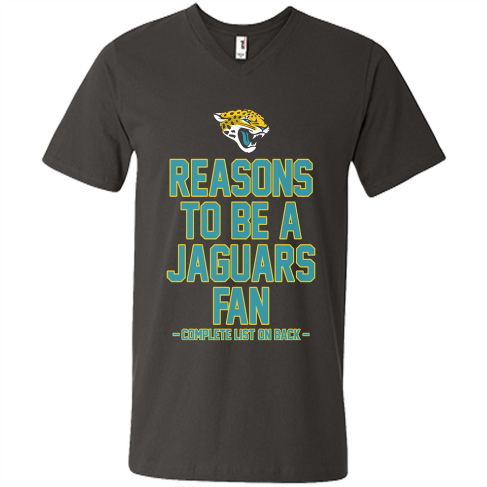 Reasons to be a Jacksonville Jaguars Fan Complete List on Back - Men's V-Neck