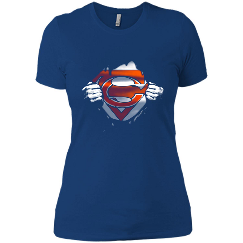 Chicago Bears And Superman Fans - Ladies' Boyfriend T-Shirt