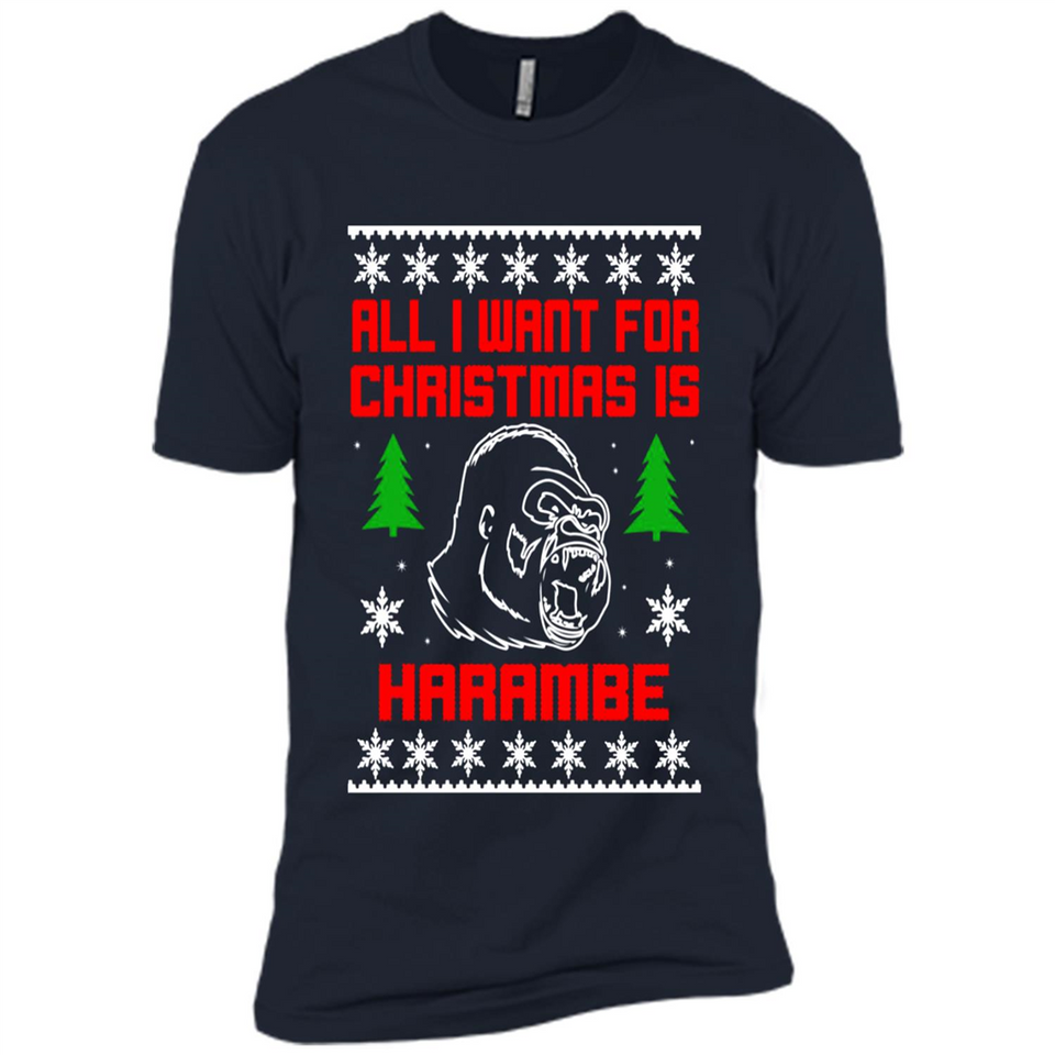All I Want For Christmas Is HarambeT Rex Attack Reindeer ugly sweater PINGPONG
