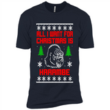 All I Want For Christmas Is HarambeT Rex Attack Reindeer ugly sweater PINGPONG