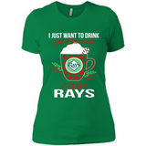 I Just Want To Drink Hot Chocolate & Watch Tampa Bay Rays Ugly Christmas Sweater PINGPONG