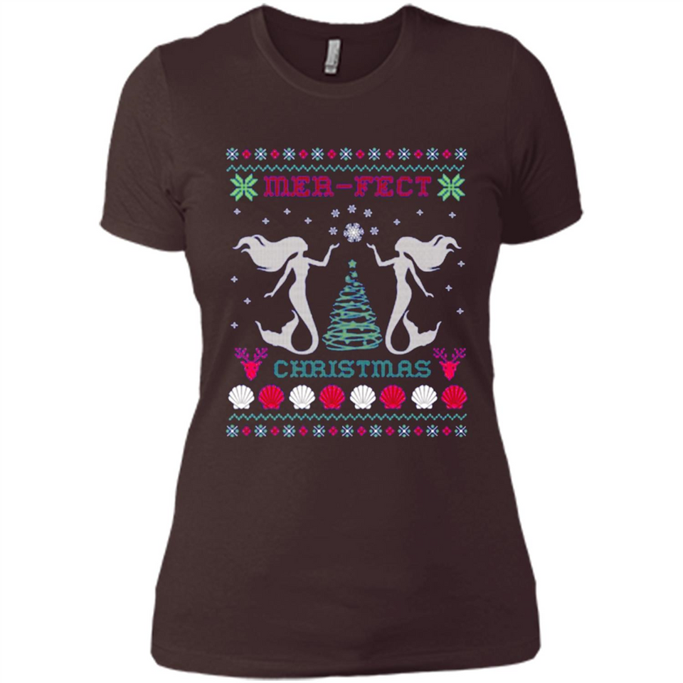 Mermaid Mer-Fect Ugly Christmas Sweater - Ladies' Boyfriend T-Shirt