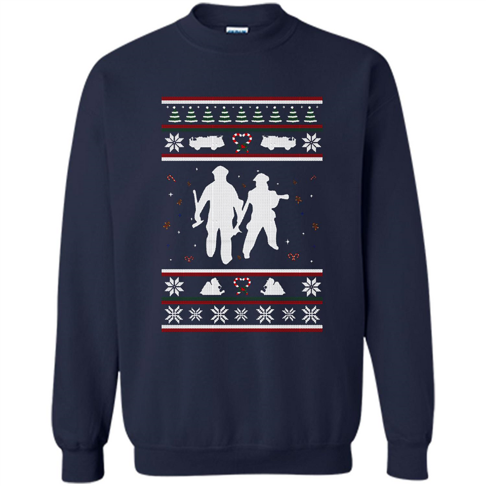 Christmas Ugly Sweater Firefighter Ugly Christmas Sweater - Sweatshirt