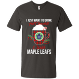 I Just Want To Drink Hot Chocolate & Watch Toronto Maple Leafs Ugly Christmas Sweater PINGPONG