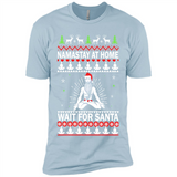 Namastay at home and wait for Santa Christmas - Premium Short Sleeve T-Shirt