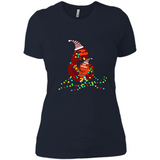 Christmas Lights Sloth Long Sleeve Santa Sloth - Ladies' Boyfriend T-Shirt