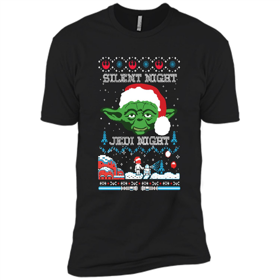 YODA SILENT NIGHT JEDI NIGHT CHRISTMAS UGLY SWEATER
