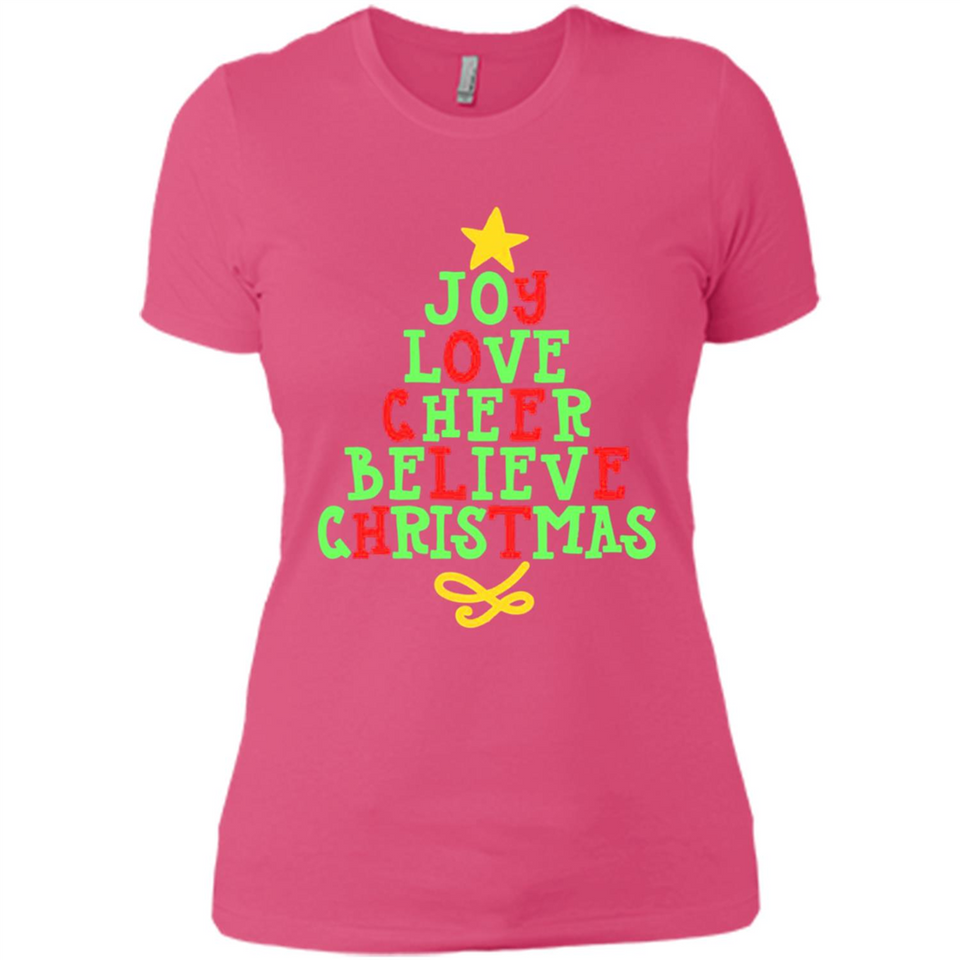 Joy Love Cheer Believe Christmas Tree