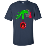 GRINCH HAND HOLDING AUBURN TIGERS GLITTER CHRISTMAS PINGPONG