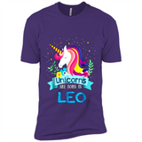Unicorns are born in Leo Birthday Rainbow Gift Ladies Custom