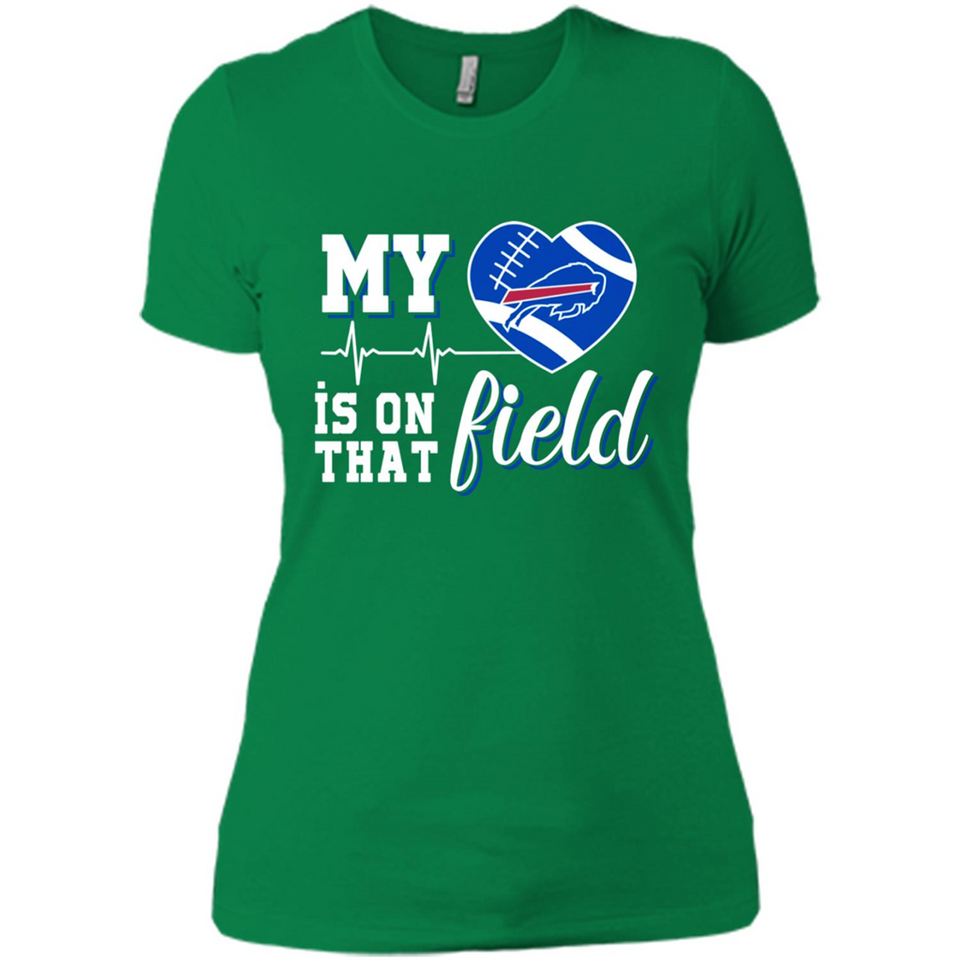 Buffalo Bills Football My Heart is on that Field - Ladies' Boyfriend T-Shirt