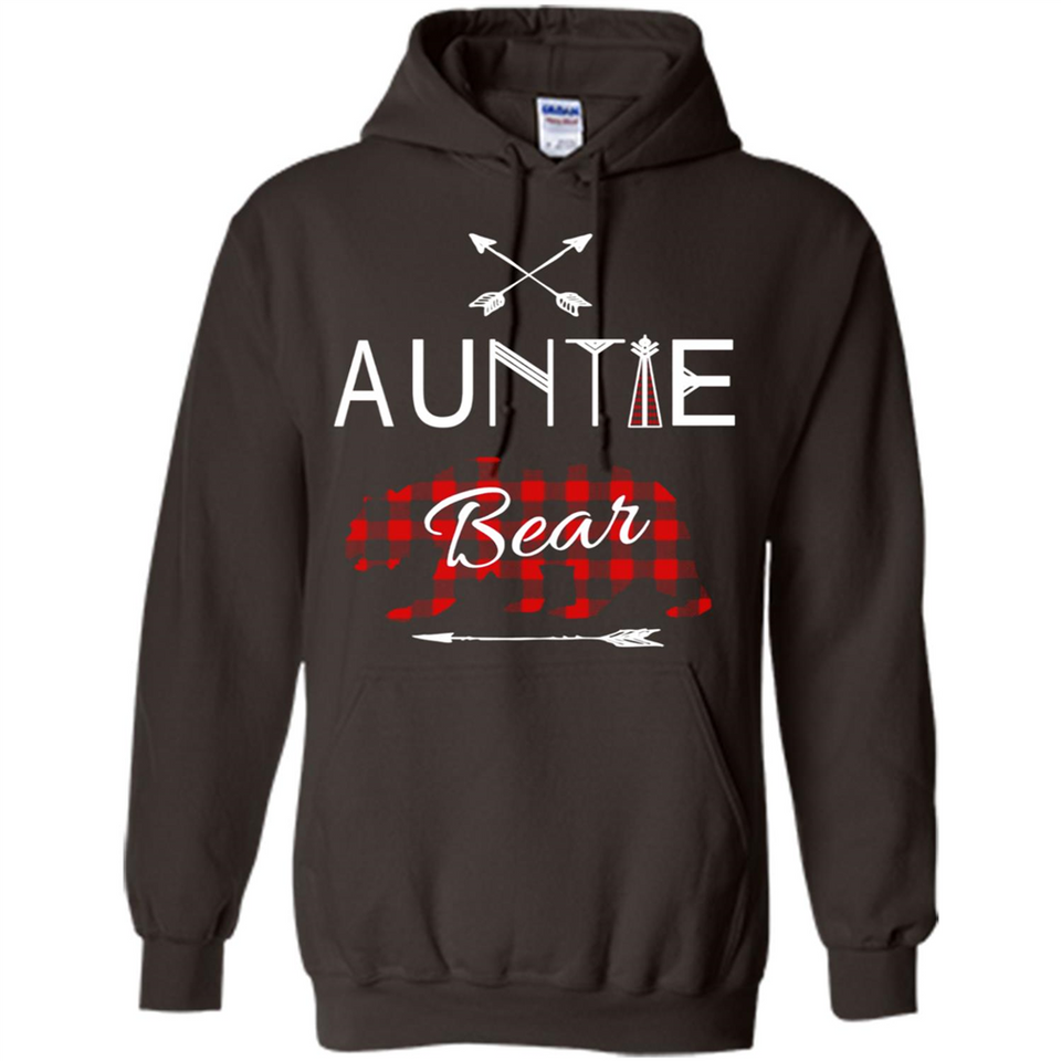 Aunt Shirt Buffalo Plaid Family Camp Bear Tee - Hoodie