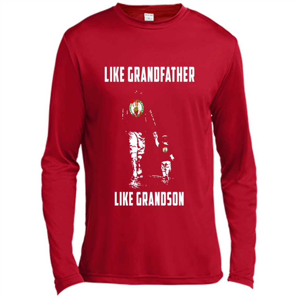 Boston Celtics Like GrandFather Like GrandSon - Canvas Long Sleeve T-Shirt