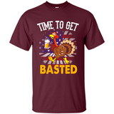 Time To Get Basted Funny Turkey Beer Thanksgiving - Shirt