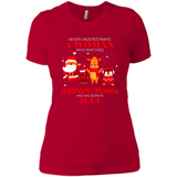 Never Underestimate A July Woman Watches Hallmark Movies Sweatshirt - Ladies' Boyfriend T-Shirt