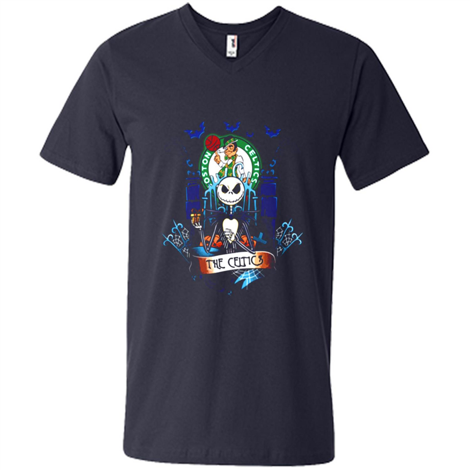 Boston Celtics Halloween The Nightmare Before Christmas - Men's V-Neck