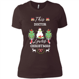 This Doctor Loves Christmas Tree Shirt with Snowman