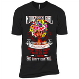 November Girl Flower - Premium Short Sleeve T-Shirt