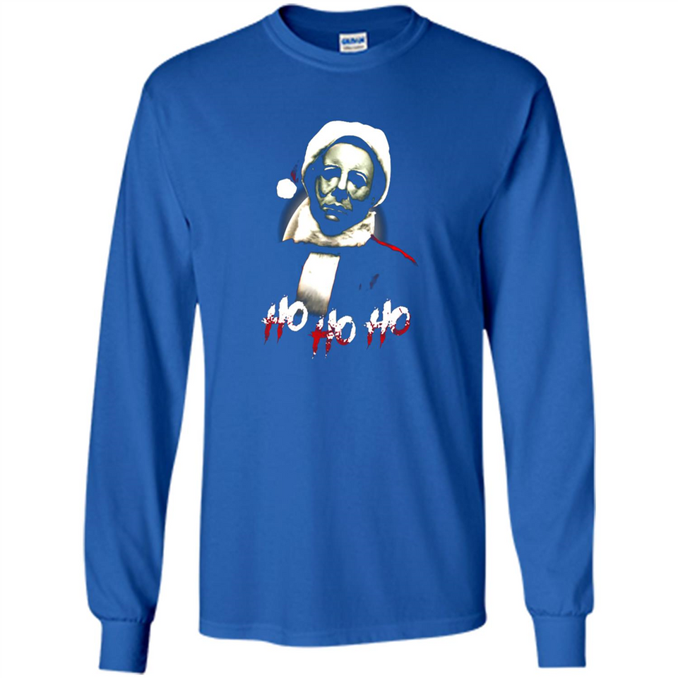 Santa Michael Myers Ho Ho Ho Merry Christmas Sweatshirt - Long Sleeve T-Shirt