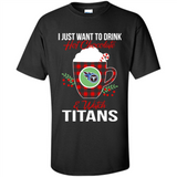 I Just Want To Drink Hot Chocolate & Watch Tennessee Titans Ugly Christmas Sweater PINGPONG