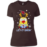 Minion Arizona Cardinals Ugly Christmas Sweater Let it Snow - Ladies' Boyfriend T-Shirt
