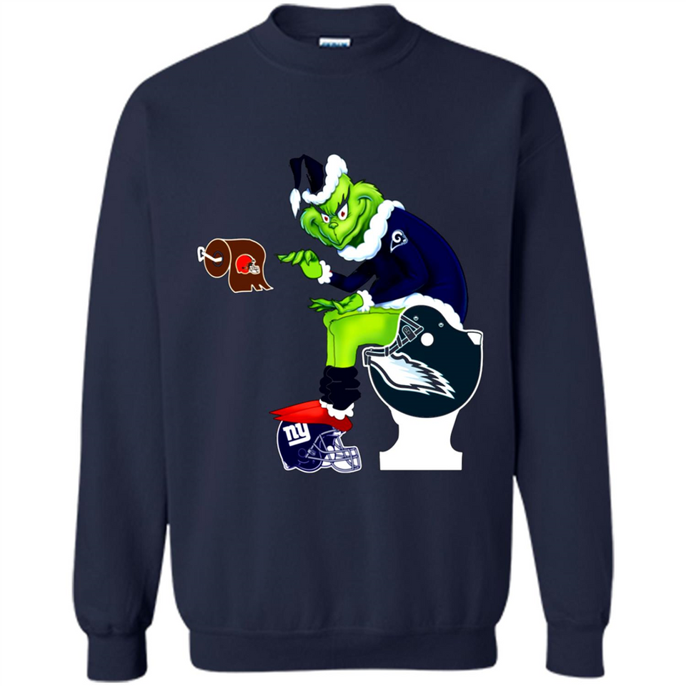 Los Angeles Rams Toilet Grinch Santa Claus Football Fan PINGPONG