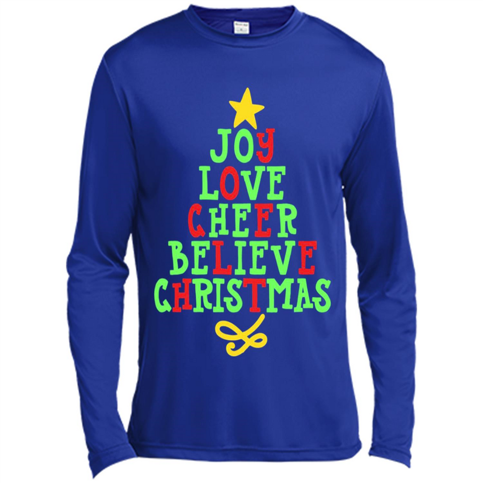 Joy Love Cheer Believe Christmas Tree