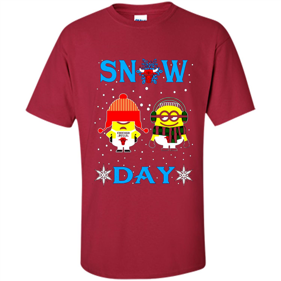 Snow Day Shirt For Chicago Bulls Vs Minion Fans pingpong