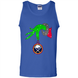 GRINCH HAND HOLDING BUFFALO SABRES GLITTER CHRISTMAS PINGPONG
