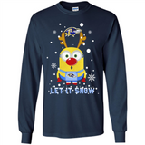 Minion Baltimore Ravens Ugly Christmas Sweater Let it Snow - Long Sleeve T-Shirt