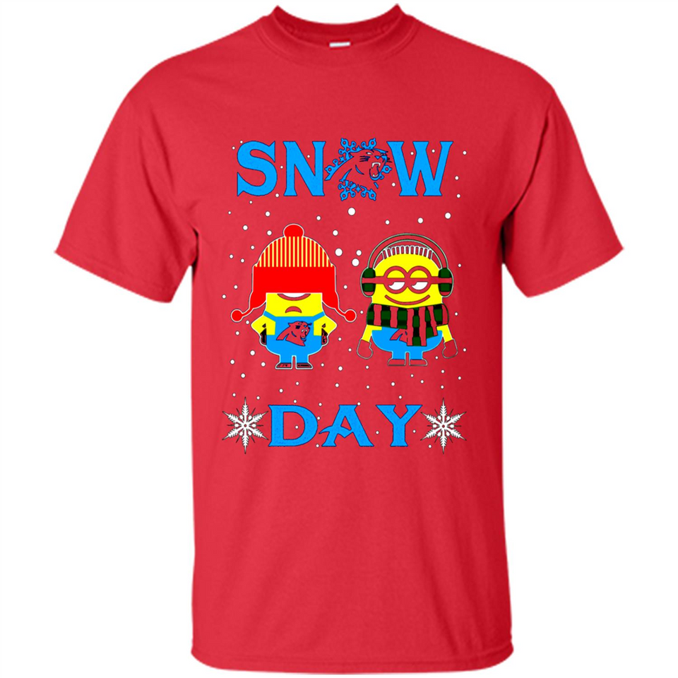 Snow Day Shirt For Carolina Panthers Vs Minion Fans pingpong