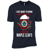 I Just Want To Drink Hot Chocolate & Watch Toronto Maple Leafs Ugly Christmas Sweater PINGPONG