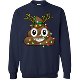 Reindeer Poop Emoji Cute Merry Christmas T-Shirt - Sweatshirt