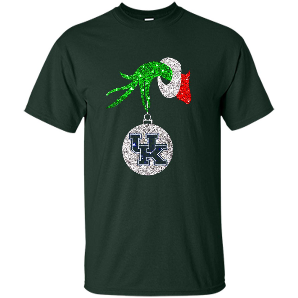 Amazing shirt Kentucky Wildcats Glitter Grinch Monogram Ornament Christmas Gift - Shirt