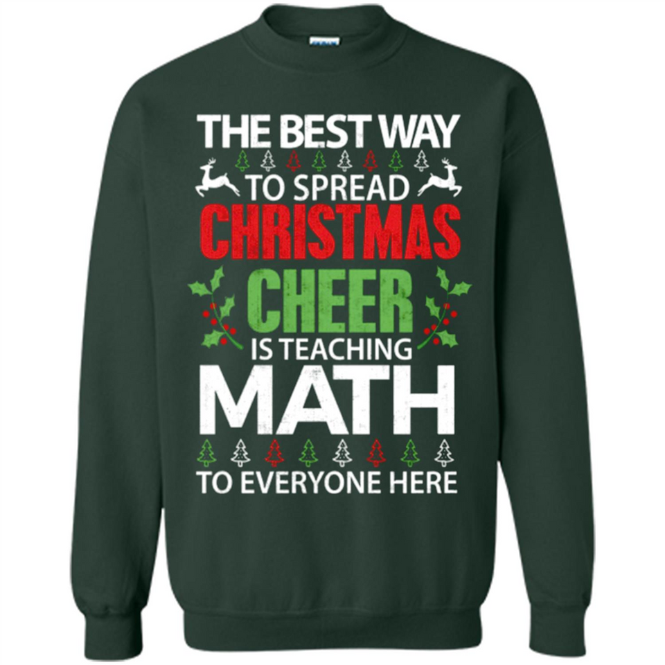 Math Teacher Christmas Shirt Christmas Cheer - Sweatshirt