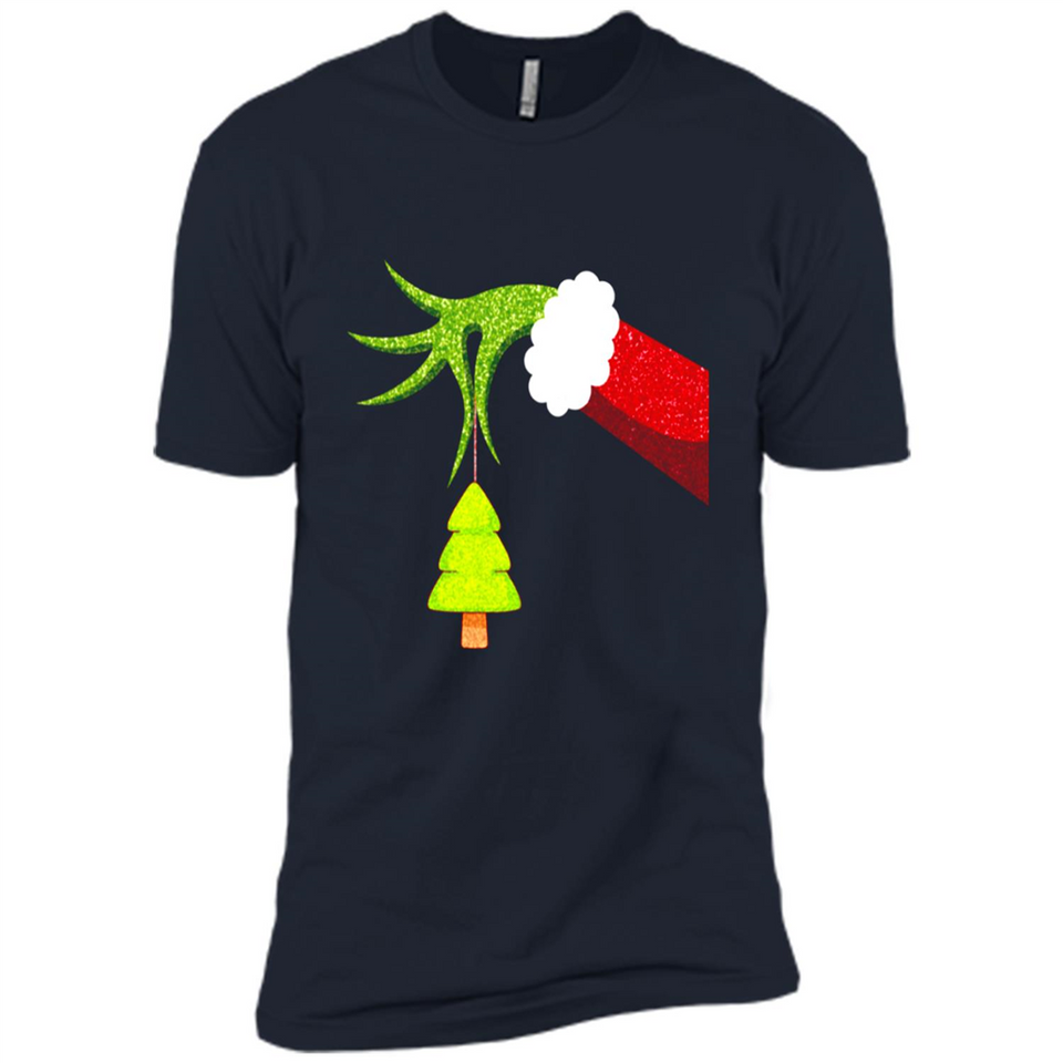 Funny Grinch Hand Holding Christmas Tree Ornament Christmas PING PONG