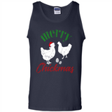 Christmas Chicken Shirt Santa Hens Lover Funny Farmer Gift - Tank Top