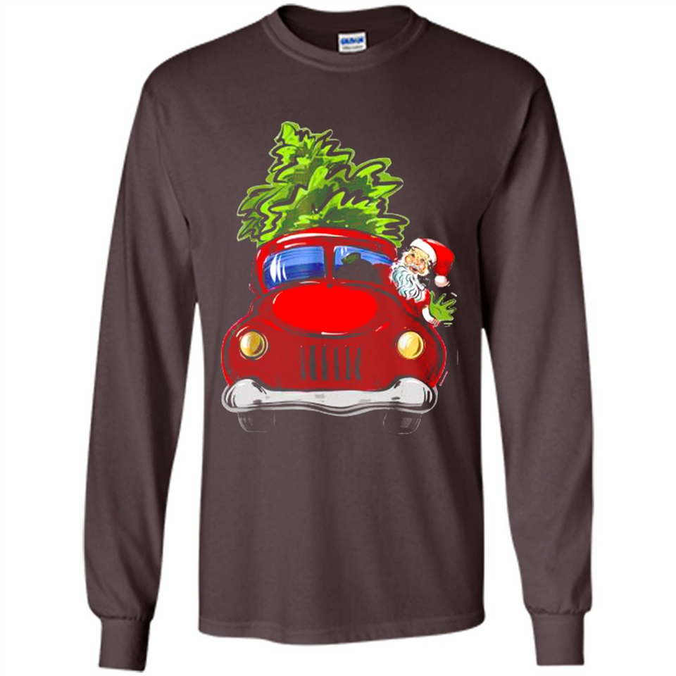 Vintage Santa red Truck Christmas Tree PINGPONG