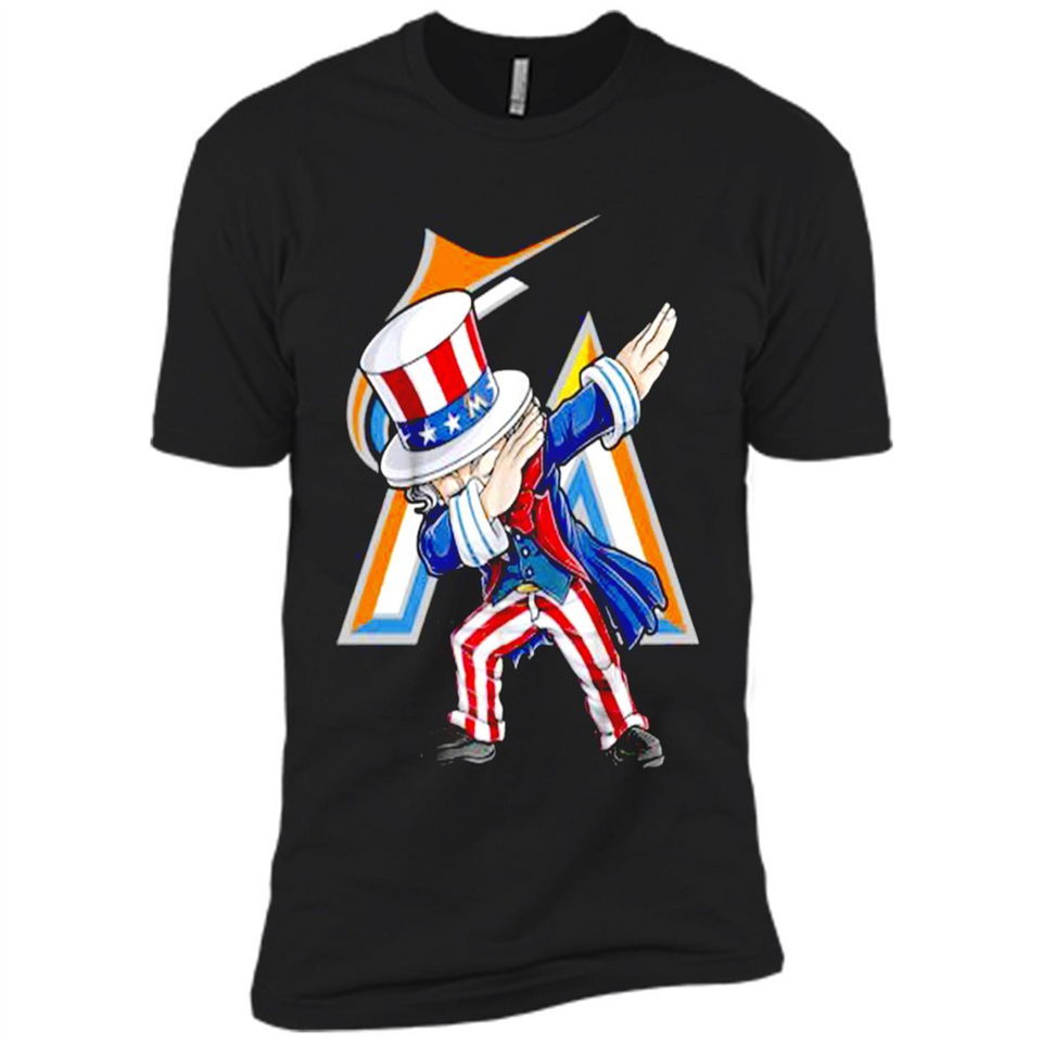 MLB MIAMI MARLINS UNCLE SAM DABBING INDEPENDENCE DAY