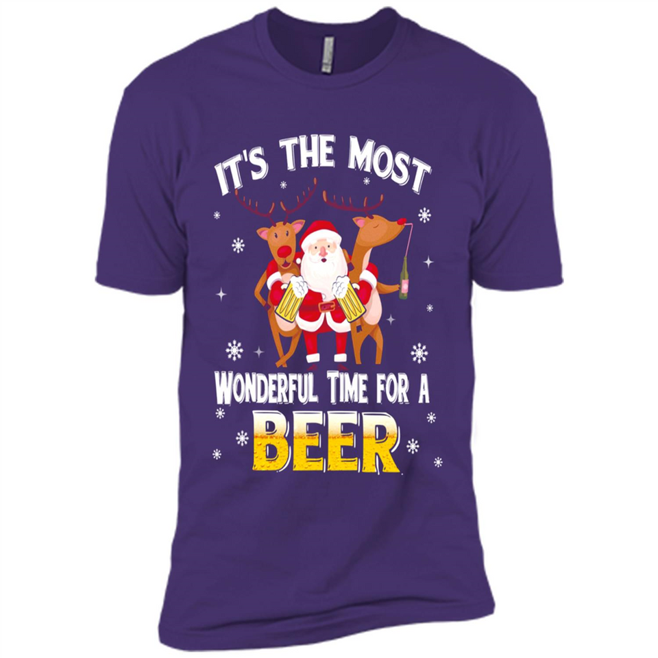 Its The Most Wonderful Time for a Beer - Premium Short Sleeve T-Shirt