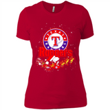 Snoopy Christmas Texas Rangers - Ladies' Boyfriend T-Shirt